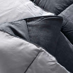 Πάπλωμα Διπλής Όψης Αιγαίον Velvet Touch 220X240 Dark Grey & Light Grey